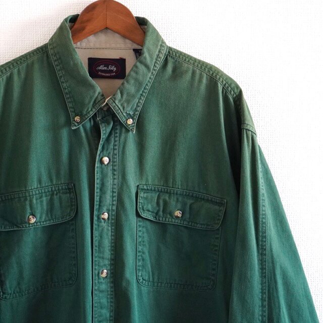 Santa Monica(サンタモニカ)の90s 古着 オーバーサイズ ワークシャツ XXL グリーン vintage メンズのトップス(シャツ)の商品写真