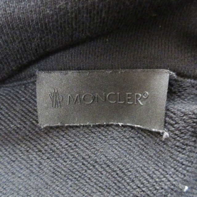 MONCLER(モンクレール)のモンクレール 8G78500 ジップアップパーカー フーディー ロゴ刺繡 黒 L メンズのトップス(パーカー)の商品写真
