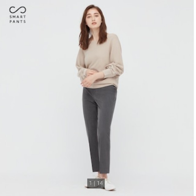 UNIQLO(ユニクロ)のユニクロ スマートアンクルパンツ グリーン レディースのパンツ(クロップドパンツ)の商品写真