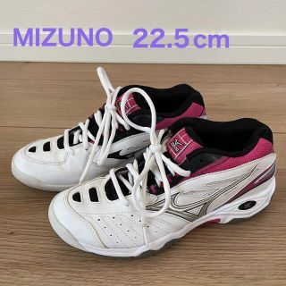 ミズノ(MIZUNO)のテニスシューズ ミズノ 22.5 テニス ウエーブセンセーション ピンク 白(シューズ)