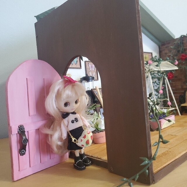 専用】中庭ガーデン小屋*°グリーンの屋根*°ドールハウス*プチブライス