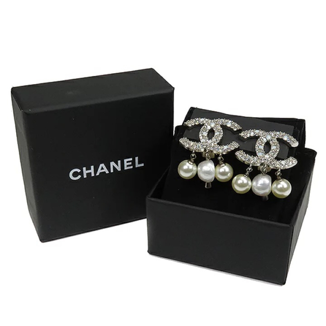 CHANEL - シャネル CHANEL ピアス ココマーク パール メタル フェイク