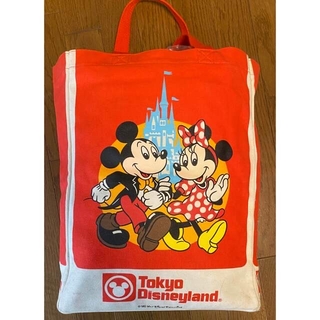ディズニー(Disney)の東京ディズニーランド　開園25周年　復刻デザインのトートバッグ(レッド)(トートバッグ)