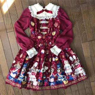 Angelic Pretty マシュマロバニー襟付きジャンパースカート(黒)