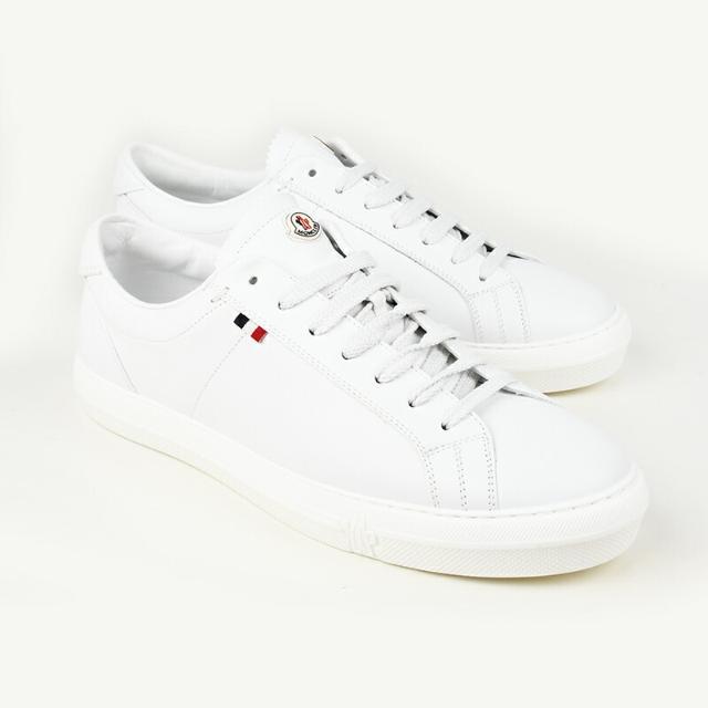 【BOXダメージ】MONCLER モンクレール NEW MONACO ホワイトスニーカー  イタリア正規品  新品 ホワイト