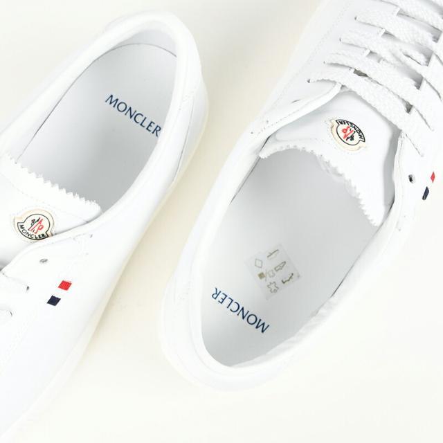 【BOXダメージ】MONCLER モンクレール NEW MONACO ホワイトスニーカー  イタリア正規品  新品 ホワイト