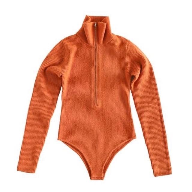 SeaRoomlynn ZipperニットBODYスーツ テラコッタ - funespar.org