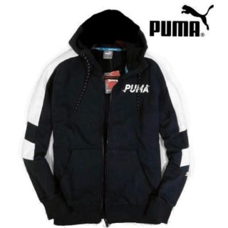 プーマ(PUMA)の【PUMA/プーマ】スウェットパーカ ジップアップパーカー メンズMサイズ（黒）(パーカー)