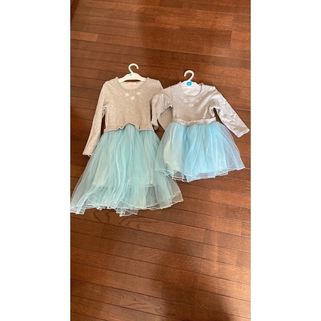 姉妹ペア　ドレスワンピ キッズ/ベビー/マタニティのキッズ服女の子用(90cm~)(ワンピース)の商品写真