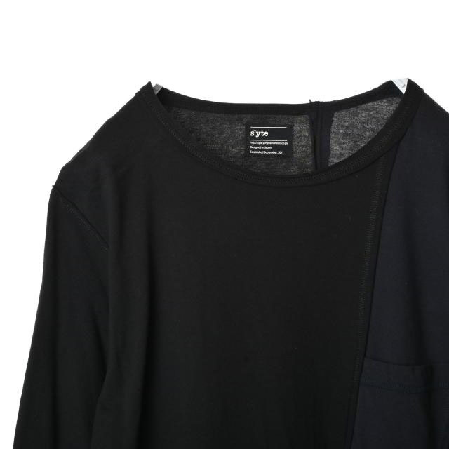 Yohji Yamamoto(ヨウジヤマモト)のYohji Yamamoto s’yte ドッキング Tシャツ メンズのトップス(Tシャツ/カットソー(半袖/袖なし))の商品写真