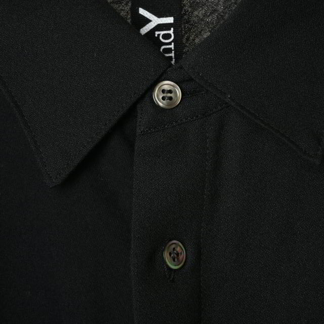 Yohji Yamamoto - Ground Y ウール アシンメトリー ロング シャツの