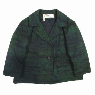 マルニ(Marni)の美品 13AW マルニ 総柄 七分袖 ショート ジャケット コットンツイル(その他)