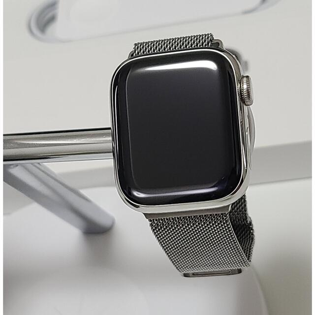 Applewatchアップルウォッチ バンド 45mm ステンレス シルバー