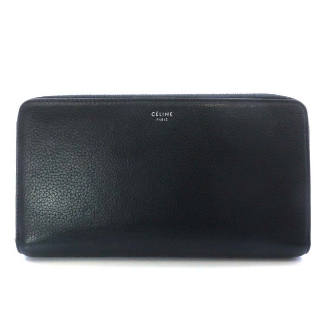 セリーヌ フィービーファイロ Large Zipped 黒 黄色 - 財布