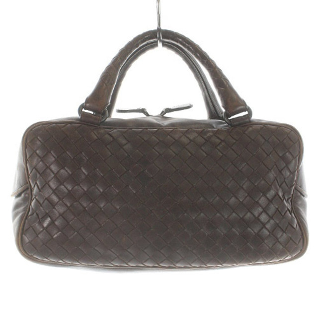 Bottega Veneta(ボッテガヴェネタ)のボッテガヴェネタ イントレチャートボストンバッグ ハンドバッグ 茶色 レディースのバッグ(ハンドバッグ)の商品写真