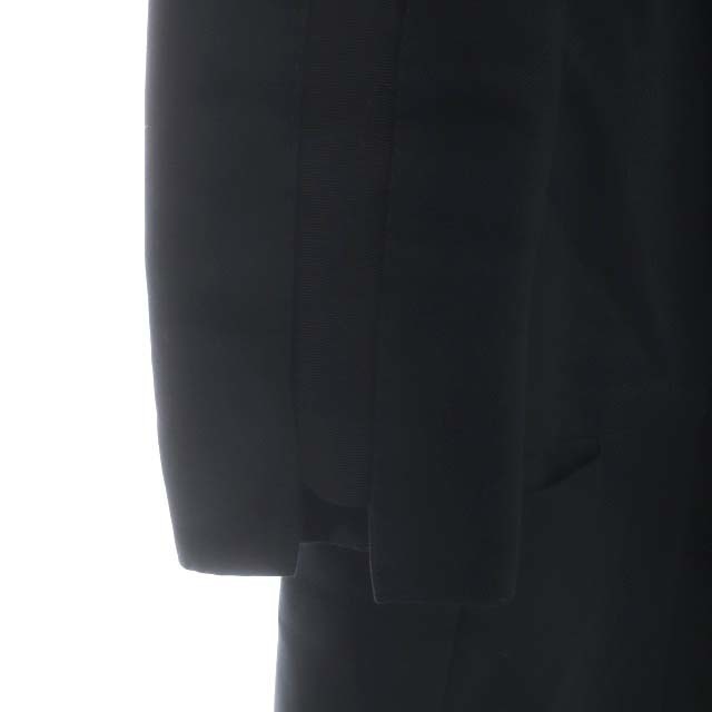 HERNO(ヘルノ)のヘルノ ウール混 ダウン コート ジップアップ アウター ロング 40 濃紺 黒 レディースのジャケット/アウター(ダウンコート)の商品写真