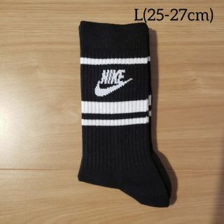 ナイキ(NIKE)の※ナイキソックス(ブラック/ホワイトロゴ)L(ソックス)