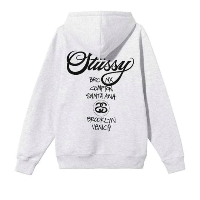 ZIPパーカー XL ワールドツアー STUSSY グレー