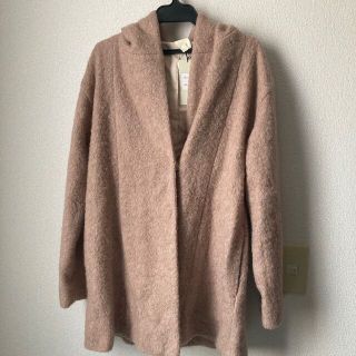 新品chambre de charme モヘアループハーフフードコートジャケット/アウター