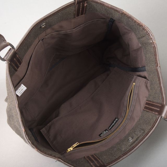 PORTER(ポーター)のPORTER ポーター 70周年限定品 ウール トートバッグ グレー ブラック メンズのバッグ(トートバッグ)の商品写真