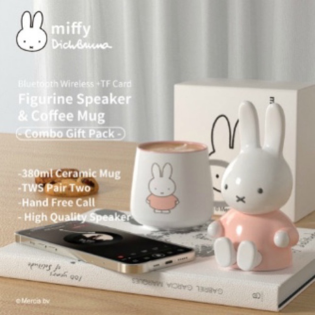 miffy(ミッフィー)の[MIPOW] ミッフィー スタンドスピーカー&マグ ピンク [MBS100] スマホ/家電/カメラのオーディオ機器(スピーカー)の商品写真