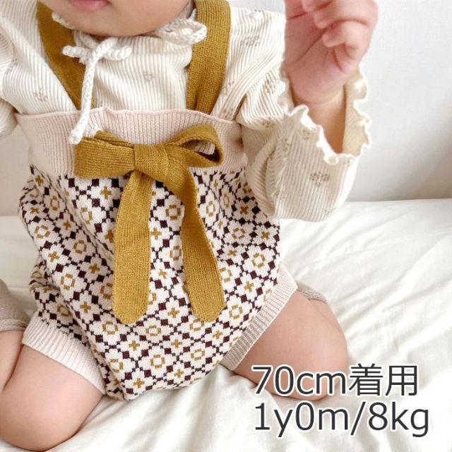 バブルニットロンパース 70cm 韓国子供服 ニットロンパース ベビーロンパースの通販 by Dear. 子ども服と雑貨のお店｜ラクマ
