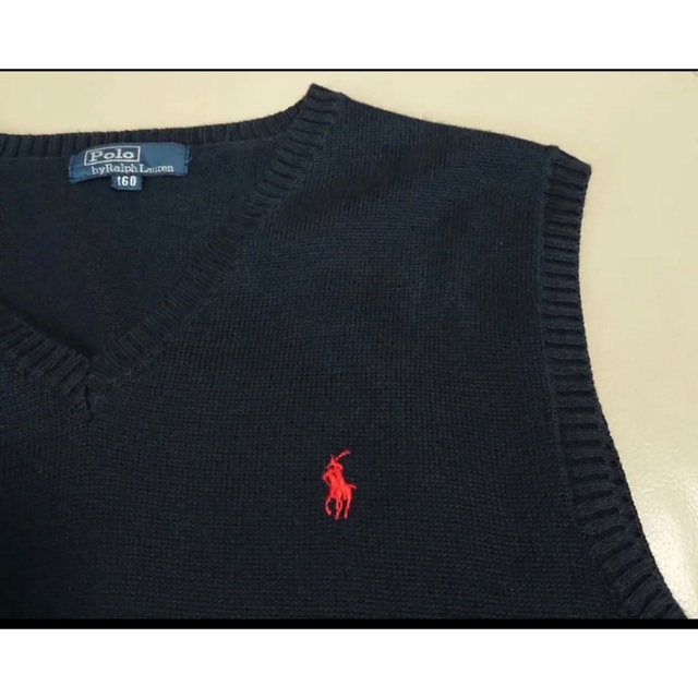 POLO RALPH LAUREN(ポロラルフローレン)の最終お値下げ　ポロラルフローレン  Vネック　ベスト キッズ/ベビー/マタニティのキッズ服男の子用(90cm~)(ニット)の商品写真