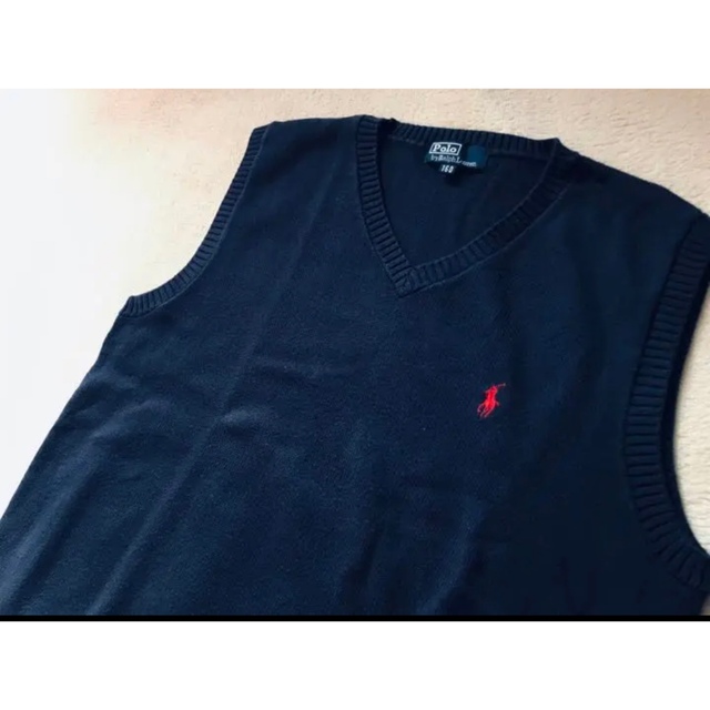 POLO RALPH LAUREN(ポロラルフローレン)の最終お値下げ　ポロラルフローレン  Vネック　ベスト キッズ/ベビー/マタニティのキッズ服男の子用(90cm~)(ニット)の商品写真