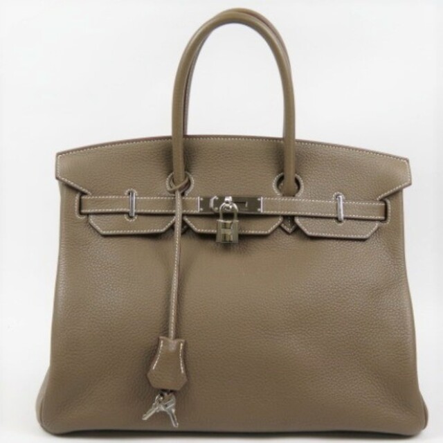 『3年保証』 トリヨンクレマンス ハンドバッグ バーキン35 SV金具 エルメス HERMES 極美品 - Hermes エトゥープ レディース【中古】 T刻印 ハンドバッグ