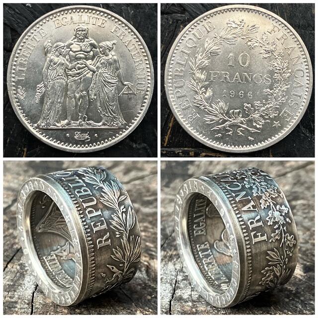 銀貨 フランス コインリング ブランド ReD 指輪 コイン ヘラクレス 18号