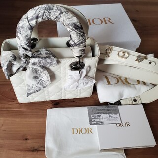 クリスチャンディオール(Christian Dior)のレディディオール　美品　カナージュ　ラテカラー(ショルダーバッグ)