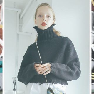 ビューティアンドユースユナイテッドアローズ(BEAUTY&YOUTH UNITED ARROWS)のPERVERZE パーバーズ クラッシュニット タートルニット(ニット/セーター)