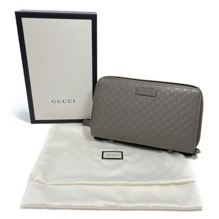 グッチ(Gucci)の◆◆GUCCI グッチ   ファスナー トラベルドキュメントケース　マイクログッチッシマ 544250 ライトグレー(財布)