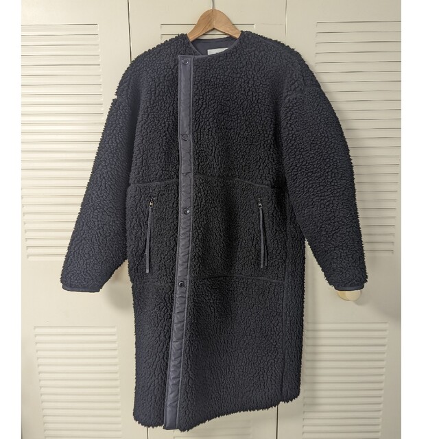 HYKE ハイク FAUX SHEARLING COAT ブラック 男性