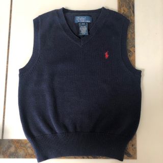 ポロラルフローレン(POLO RALPH LAUREN)のラルフローレン　Ｖネック紺ベスト　4T  (ニット)