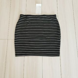 ザラ(ZARA)のZARAミニタイトスカート リブタイトスカート ボーダーS ミニスカコスプレ(ミニスカート)