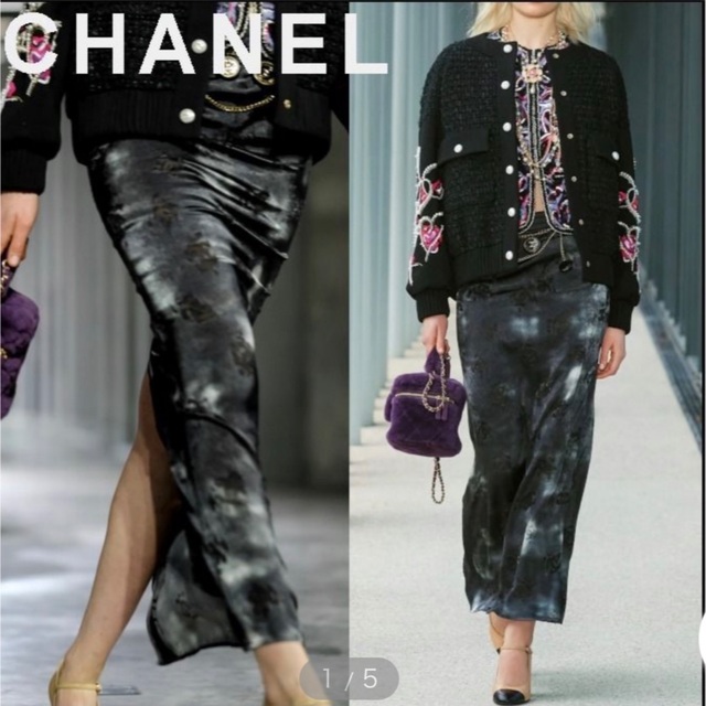 CHANELシルクスカート美品　34