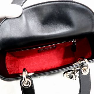 (美品)クリスチャン ディオール Christian Dior マイ レディ ディオール カナージュ2way ショルダー  M0538OCAL ブラック ラムスキン 8258