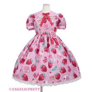 アンジェリックプリティー(Angelic Pretty)のFresh Strawberry Diner ワンピース(ひざ丈ワンピース)