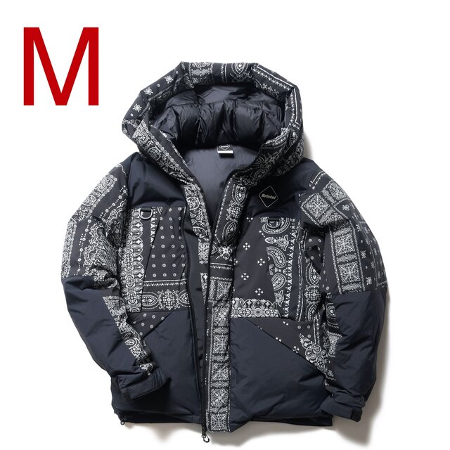 F.C.R.B. DOWN BENCH PARKA ブラックバンダナ M