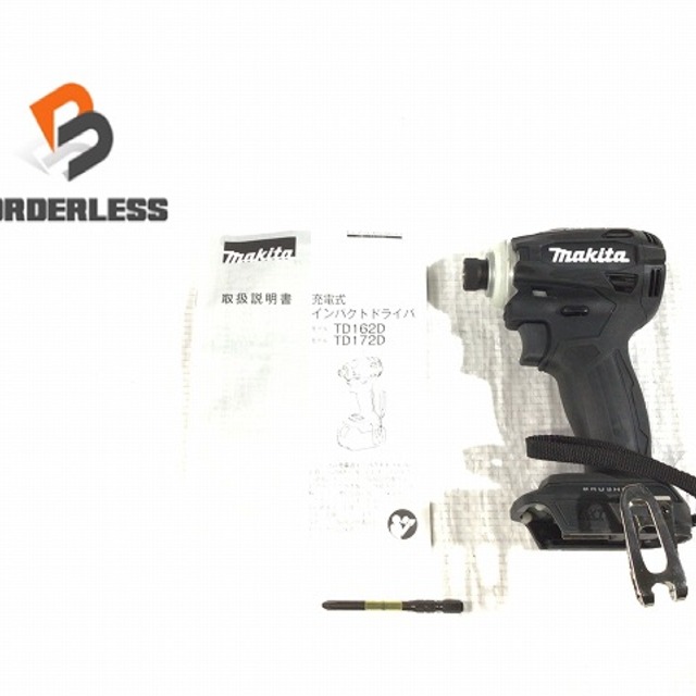 ☆極美品☆makita マキタ 18V 充電式インパクトドライバ TD172DZB 黒/ブラック 本体+ビット付き 61247