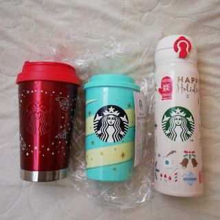 スターバックスコーヒー(Starbucks Coffee)のSTARBUCKS　スターバックスホリデーステンレスボトル3点セット(タンブラー)