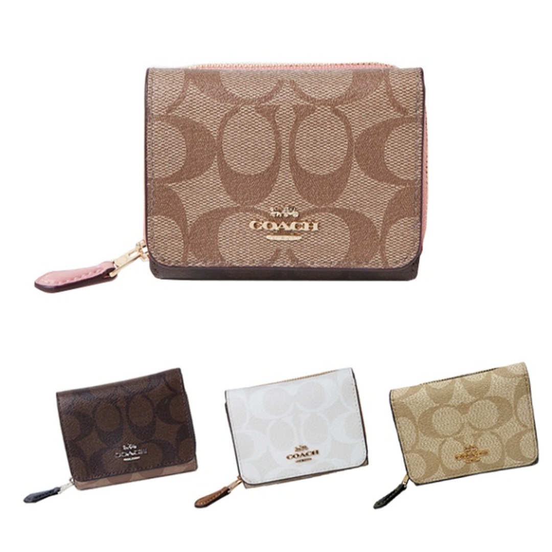 COACH(コーチ)のコーチ COACH 三つ折り財布 シグネチャー f78081 IMRFI レディースのファッション小物(財布)の商品写真