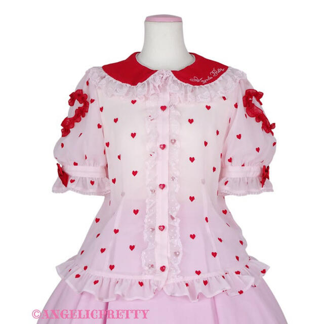 Angelic Pretty(アンジェリックプリティー)のLovely Heartブラウス レディースのトップス(シャツ/ブラウス(半袖/袖なし))の商品写真