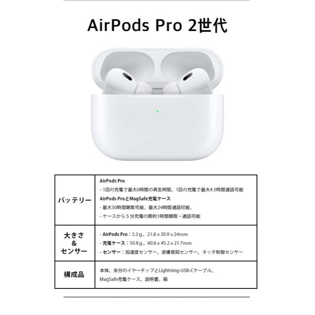 【新品未使用】AirPods Pro 第二世代 MQD83J/A 2022モデル 2