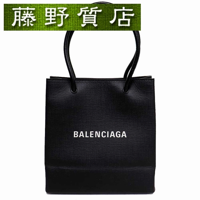 バレンシアガ BALENCIAGA 2Way ショッピングトート XXS レザー 黒 597858 斜め掛け ロゴ 8053 | フリマアプリ ラクマ