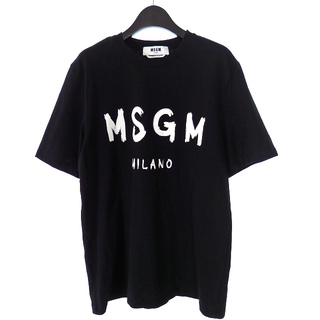 エムエスジイエム(MSGM)のエムエスジーエム MSGM 21AW ロゴプリント Tシャツ M ブラック(Tシャツ/カットソー(半袖/袖なし))