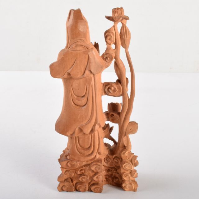 選べる配送時期 仏教美術 香木 白檀彫刻 観音菩薩像 仏像 置物 V R5122