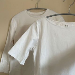 ユニクロ(UNIQLO)のユニクロ　カットソー2枚セット(カットソー(長袖/七分))