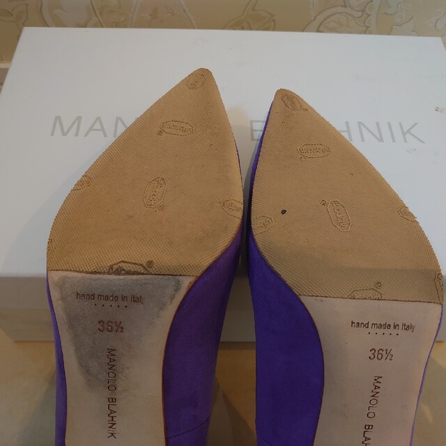 MANOLO BLAHNIK(マノロブラニク)のロンハーマン 別注 マノロブラニク キエッタ パープル パンプス ドゥロワー レディースの靴/シューズ(ハイヒール/パンプス)の商品写真